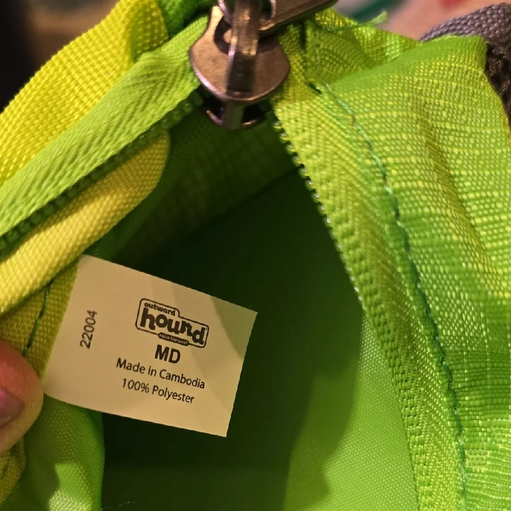 Outward Hound Green Dog Backpack